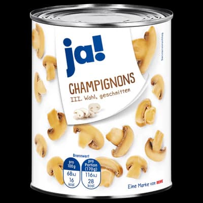 Champignons 3. Wahl geschnitten