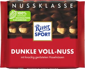 Ritter Sport Nussklasse 100g Dunkle Voll-Nuss