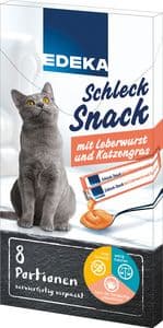 EDEKA Schleck Snack Leberwurst/Katzengras 8x15g