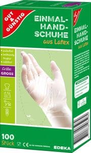 G&G Einmal Handschuh Latex Gr.L 100St.