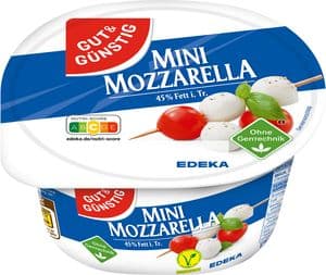 G&G Mozzarella mini 45% ohne Gentechnik 250g