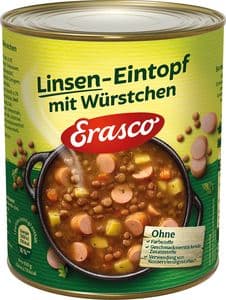 Erasco Eintöpfe Linsen mit Würstchen 800g
