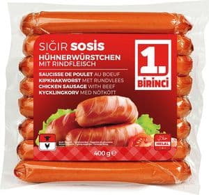 Birinci Hühnerwürstchen mit Rind (Sigir) 400g 