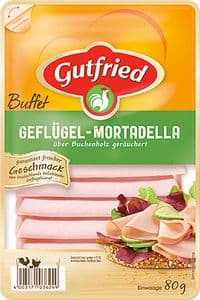 Gutfr. Geflügel-Mortadella 80g