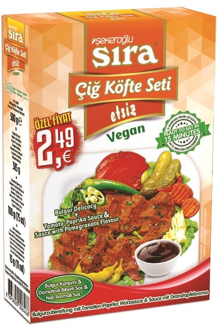 SIRA ETSIZ CIG KÖFTE SETI 500 G ETIKETLI