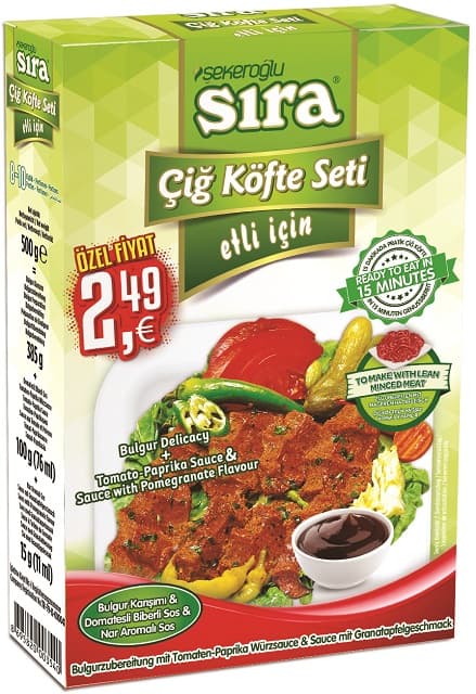 SIRA CIG KÖFTE SETI ETLI 500 G ETIKETLI 