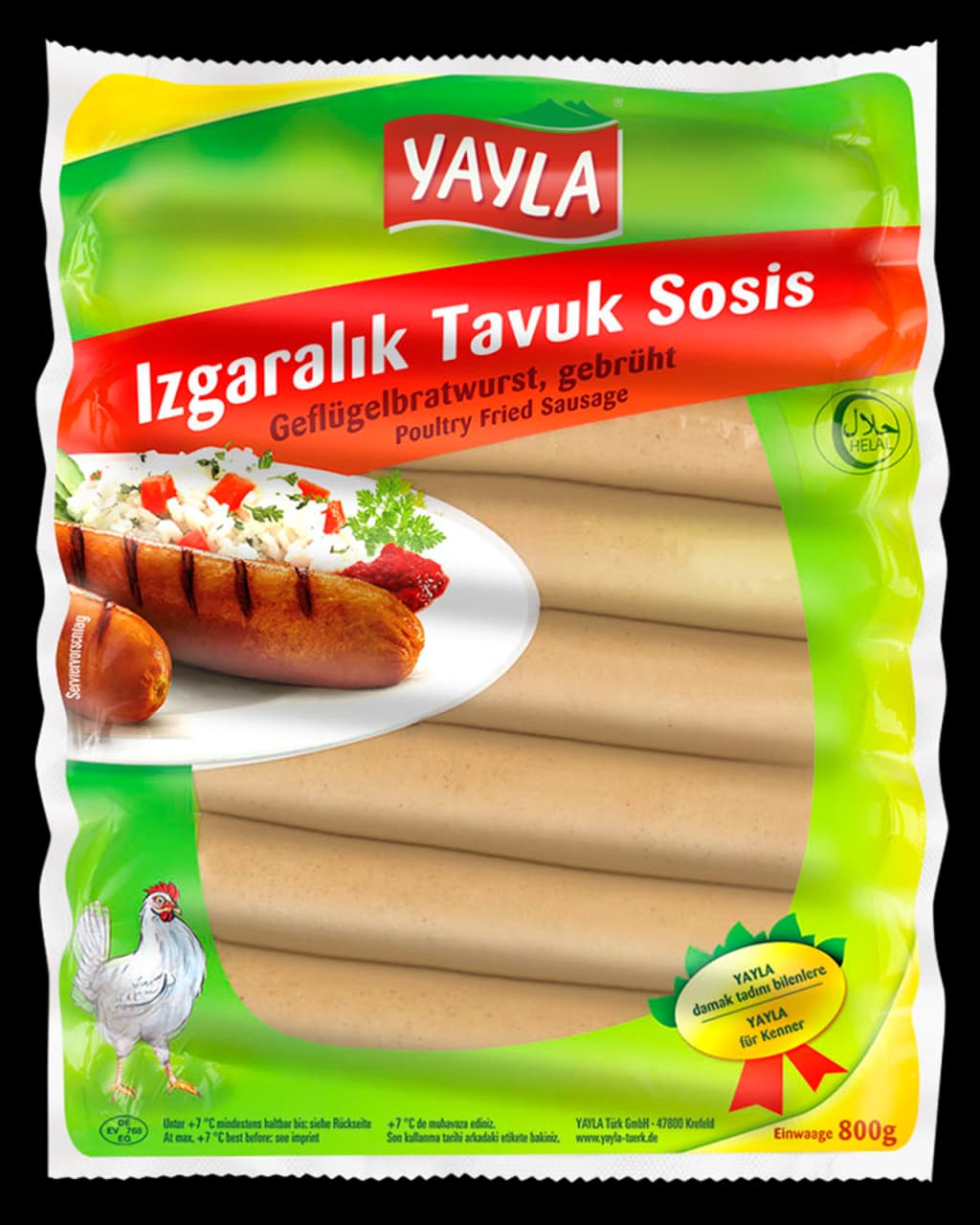 Yayla Izgaralik Tavuk Sosis 800g